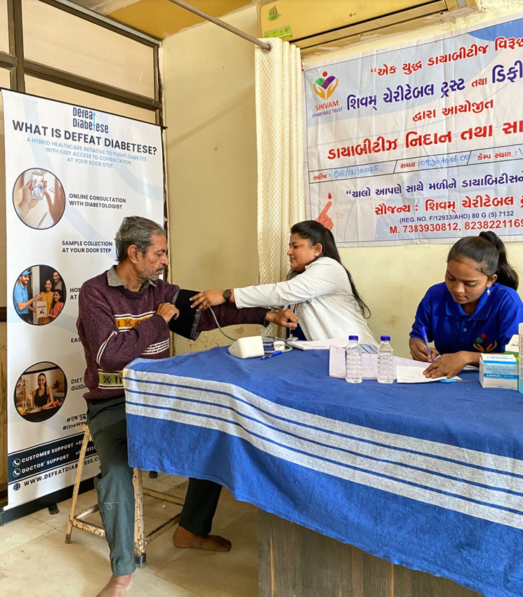 Diabetes and Eye Check-up Camp at Pragati Nagar