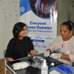 Employees participating in Corporate Health Camp Ahmedabad organized by Shivam Charitable Trust and Defeat Diabetes at Lucent Innovation IT Company.