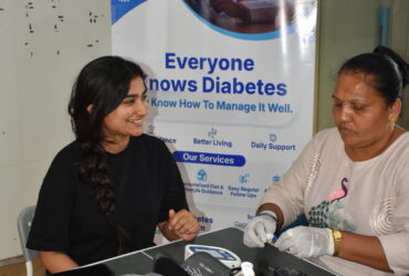 Employees participating in Corporate Health Camp Ahmedabad organized by Shivam Charitable Trust and Defeat Diabetes at Lucent Innovation IT Company.