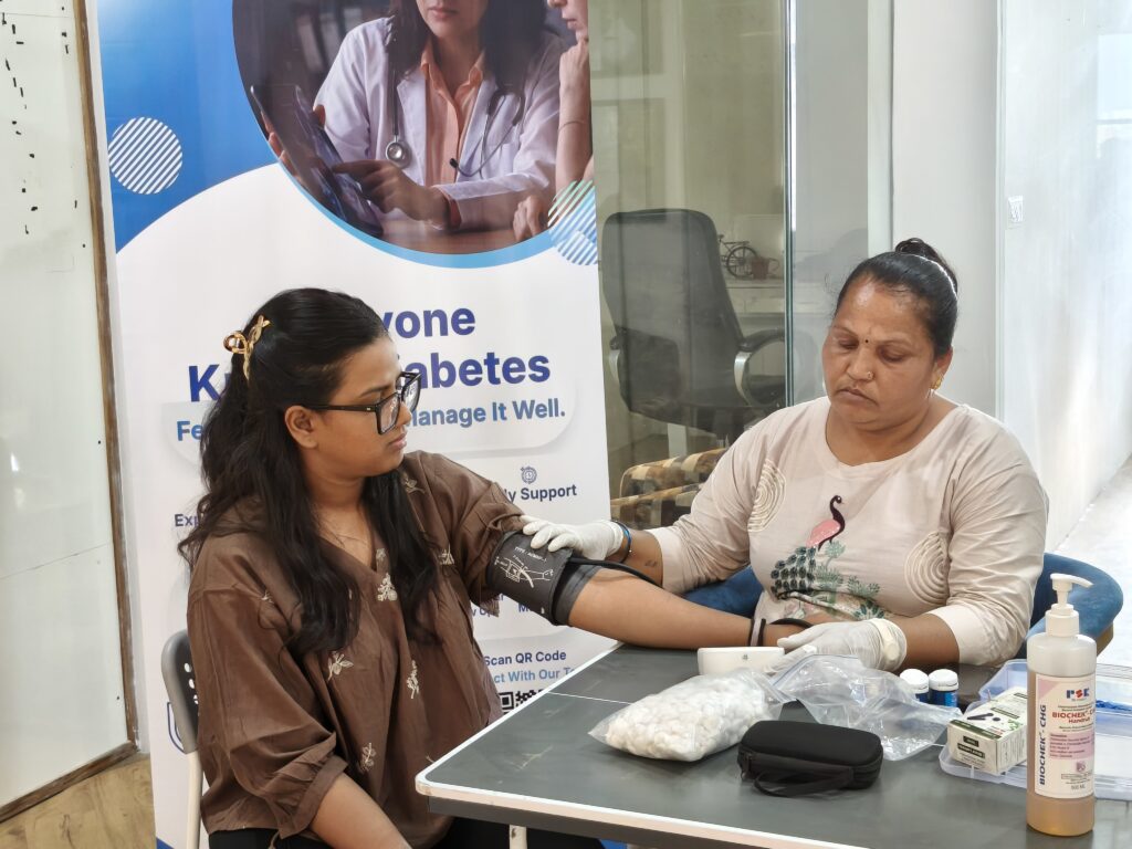 Corporate Diabetes and Eye Check-up Camp organized by Shivam Charitable Trust and Defeat Diabetes at Lucent Innovation IT Company for employee wellness and preventive healthcare awarene
