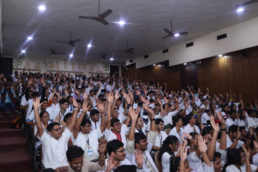 Participants attending a diabetes awareness program organized by DEFEAT DIABETESE and Shivam Charitable Trust.