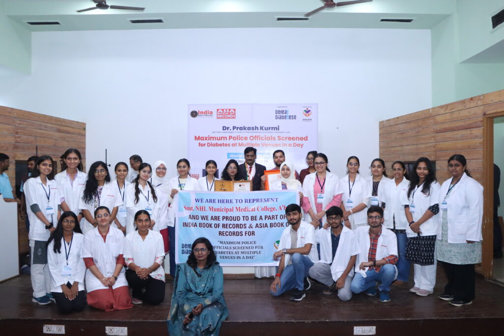 Participants attending a diabetes awareness program organized by DEFEAT DIABETESE and Shivam Charitable Trust.