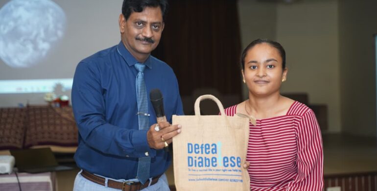300 Students Join Diabetes Awareness Program at Smt. Laxmiben & Shree Chimanlal Mehta Arts College