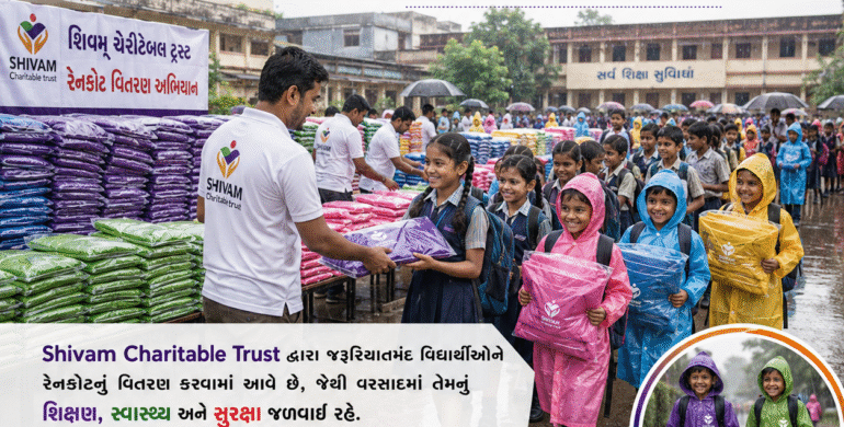 Raincoat Distribution Campaign by Shivam Charitable Trust: Bringing Hope During Monsoon