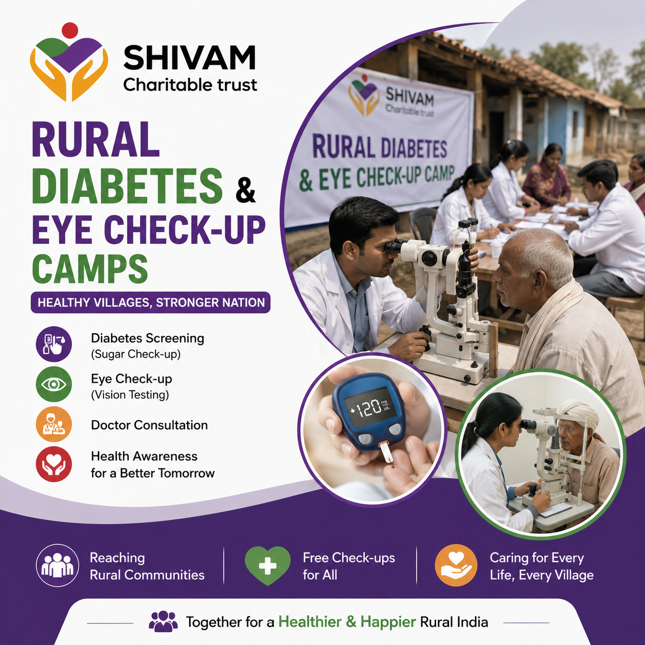 7 Powerful Benefits of Rural Diabetes & Eye Check-up Camps by Shivam Charitable Trust