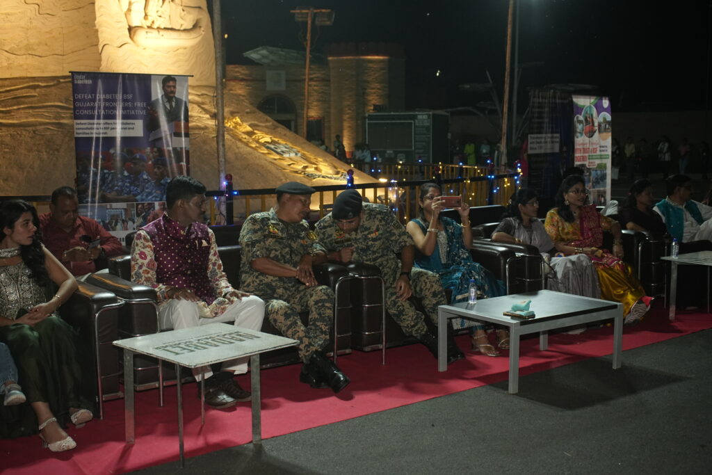 Sharadotsav 2026 at Nadabet celebration organized by Shivam Charitable Trust with BSF jawans