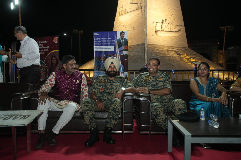 Sharadotsav 2026 at Nadabet celebration organized by Shivam Charitable Trust with BSF jawans