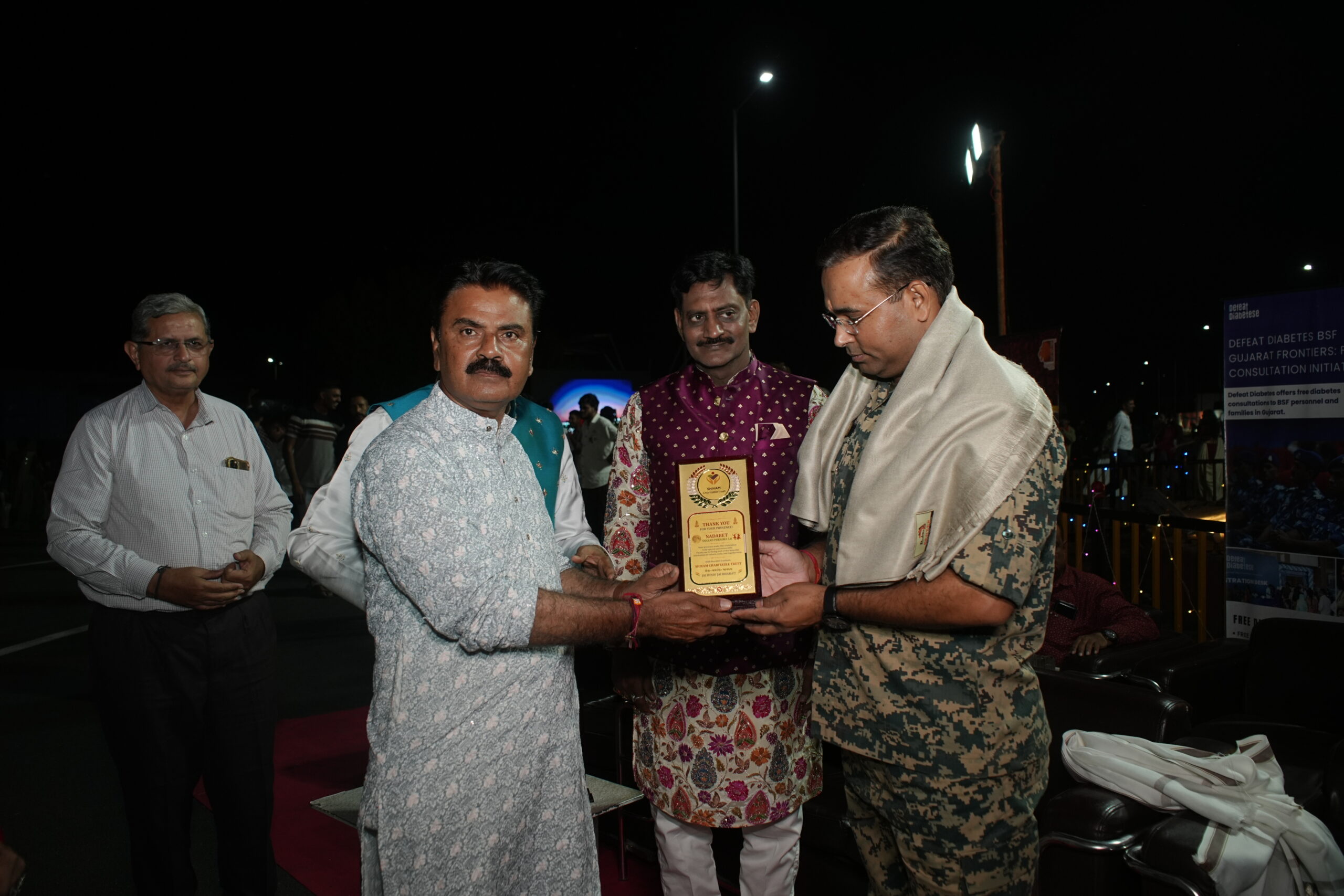 Sharadotsav 2026 at Nadabet celebration organized by Shivam Charitable Trust with BSF jawans