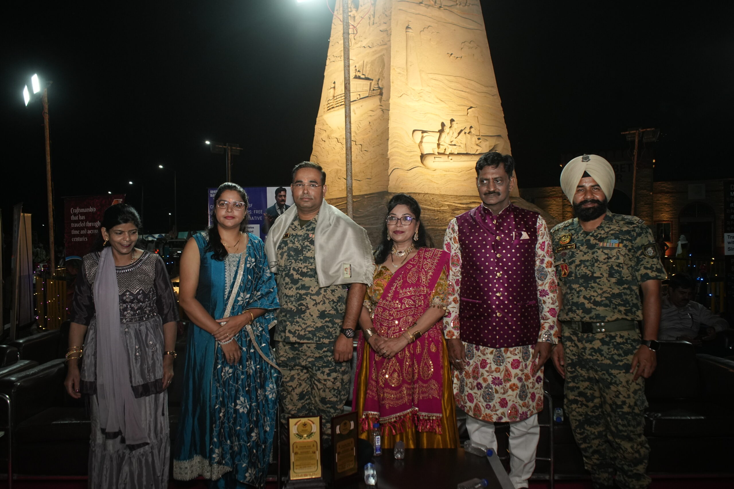 Sharadotsav 2026 at Nadabet celebration organized by Shivam Charitable Trust with BSF jawans