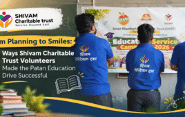 Shivam Charitable Trust Volunteers supporting children during the Patan Education Drive