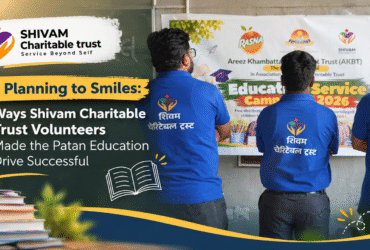 Shivam Charitable Trust Volunteers supporting children during the Patan Education Drive