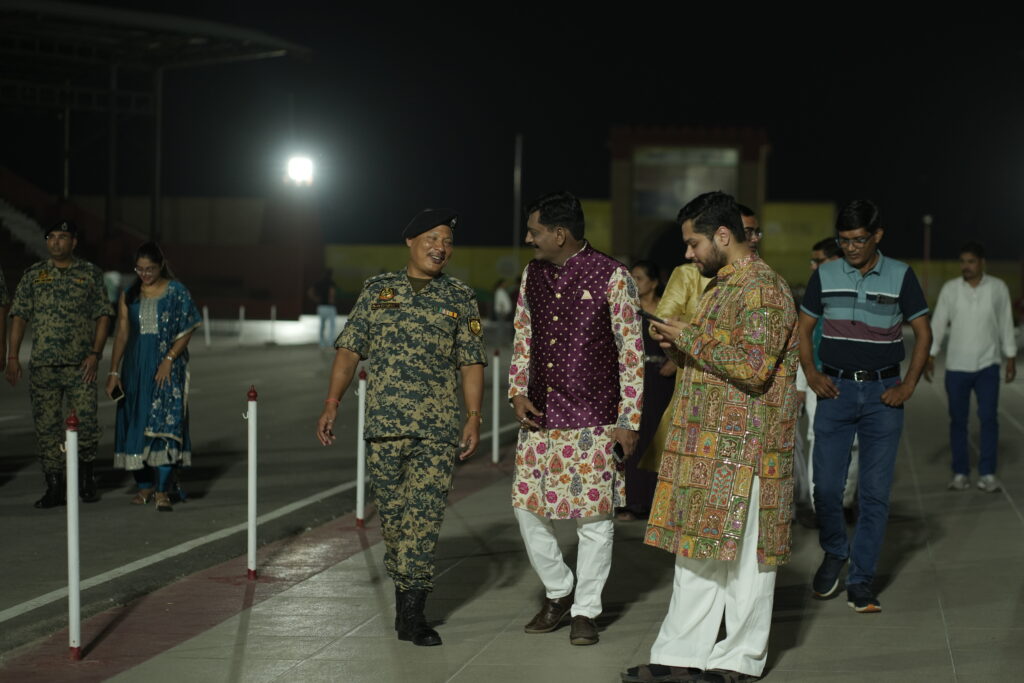 Sharadotsav 2026 at Nadabet celebration organized by Shivam Charitable Trust with BSF jawans