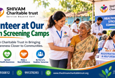 Health Screening Camp Volunteer helping underserved communities with Shivam Charitable Trust