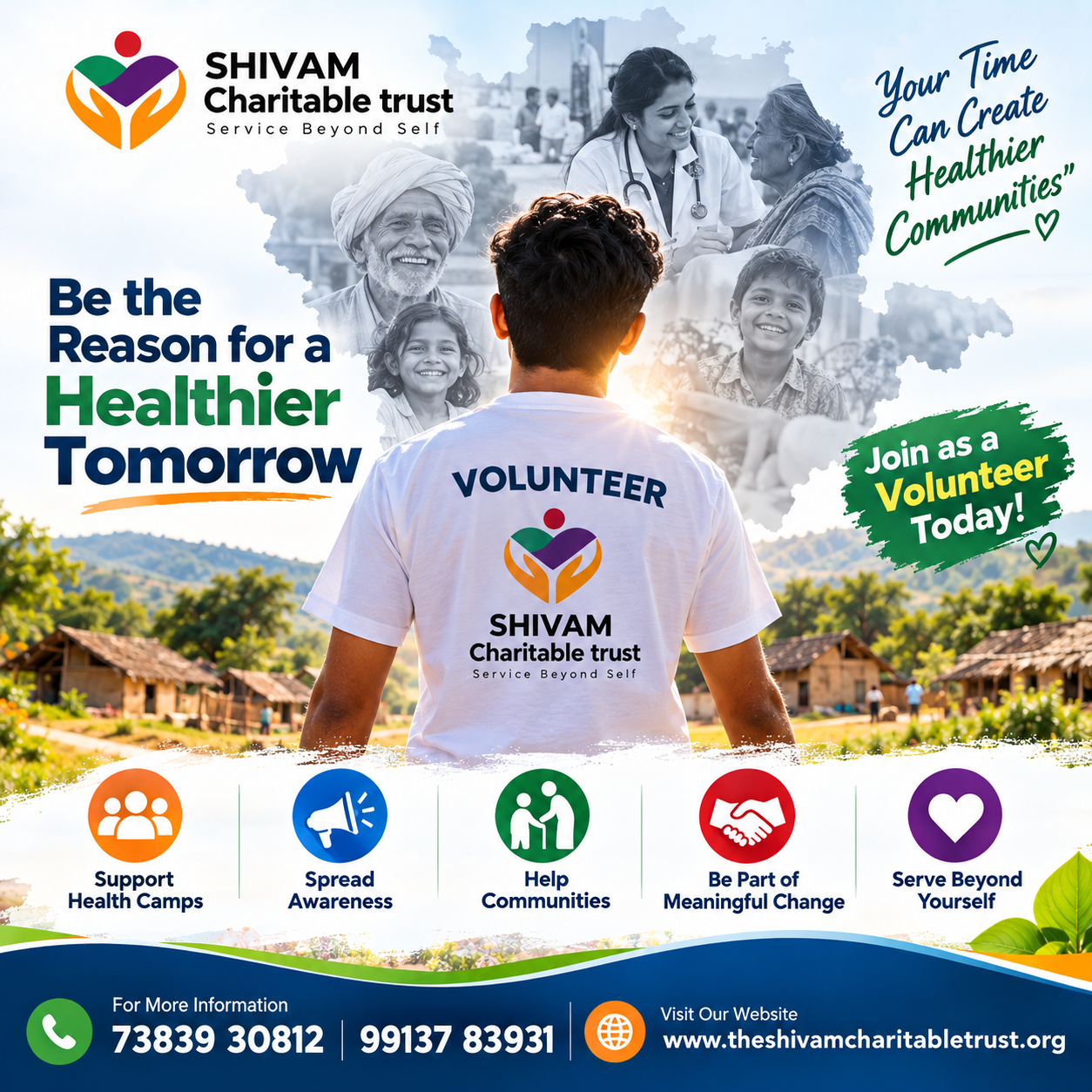 Health Screening Camp Volunteer helping underserved communities with Shivam Charitable Trust