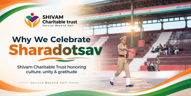 Shivam Charitable Trust Sharadotsav celebration with BSF jawans and traditional Gujarati Garba at Nara Bet Border